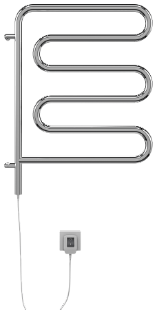 Электро 25 Ш-обр 450х570 поворотный Полотенцесушитель  TERMINUS Горно-Алтайск - фото 2