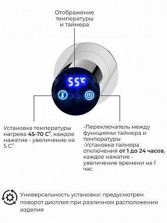 Рондо П2 350х760 электро Полотенцесушитель TERMINUS Нержавеющая сталь Горно-Алтайск - фото 5