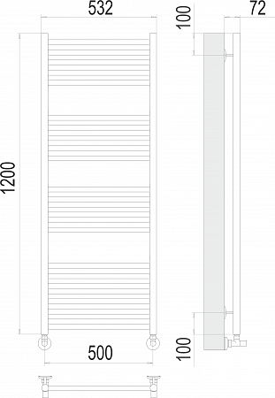 Аврора П22 500х1200 Полотенцесушитель  TERMINUS Горно-Алтайск - фото 3